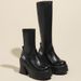Over-the-Knee Women, Stretch Slim Boots, 2025 Autumn New Style, Height-Increasing Thick-Soled Heel High Tube Boots For_vogvips.com
