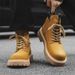 Martin Boots Men's Locomotive Tooling Boots Platform Zipper Outdoor Mountaineering Rhubarb Boots_vogvips.com
