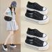 Mesh White Shoes Female Students Breathable Heightening Shoes Casual Street Shoes Board Shoes_vogvips.com