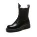 New Genuine Leather Cuff Boots Women's Thick Heel Long Short Boots Knight Chelsea Martin Boots Shoes For Autumn And Winter_vogvips.com
