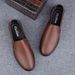 Casual Leather Shoes Men's Genuine Leather Dress Soft Leather Soft Sole Loafers Middle-aged Dad Men's Shoes_vogvips.com