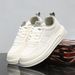 Men's New Summer Thick Soled Height Increasing Casual White Sneakers, Trendy, Versatile, Mesh, Breathable Sports Shoes_vogvips.com