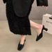 French Chic Square-toe Mules - Women's Spring Collection - Slip-on Closed-toe Loafers_vogvips.com