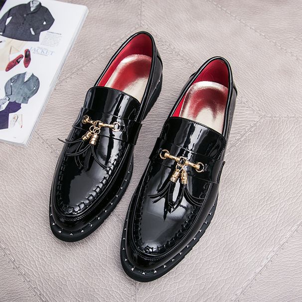 Cross-Border New Men's Business Formal Leather Large Size Versatile Breathable Trendy Pointed Toe Glossy Wedding Shoes_vogvips.com