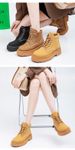 Boots 2024 New Leather Martin Boots Women's Shoes Versatile Rhubarb Thick-soled Single Boots Short Leather Boots Women's_vogvips.com