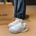 thick-soled Little White Shoes Women's Versatile Breathable Student Board Shoes Casual Shoes Increase Orgasm_vogvips.com