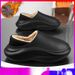 Fleece-Lined Slippers For Men, Autumn Winter, Warm Soft Sole, Indoor And Outdoor Waterproof Thickened Cotton Shoes_vogvips.com