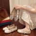 Flat-bottomed Ballet Single Shoes Women's Shallow Mouth Mary Jane Shoes With Skirts French Evening Wind Beanie Shoes_vogvips.com