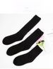 jk Calf Socks, Women's Cotton Long Socks, Black Slimming College Style High Socks_vogvips.com