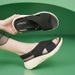 Women's Summer Knitted Cross-lace EVA Thick-soled Sandals - Versatile Casual Soft-soled One-piece Slip-on 5cm Over-the-knee Sandals_vogvips.com
