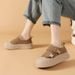 Campus Style Retro Fashion Versatile Casual For Women Thick Sole Fleece Lined Comfortable Velcro Cotton Shoes 2025_vogvips.com