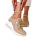 New Large Single For Women In Summer, Thick Bottom Slope Heel Casual With Strap Sports Shoes_vogvips.com