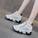 Black And White Inner Height Increase Thick-soled Dad Shoes Women's Versatile Little White Shoes Casual Women's Shoes_vogvips.com