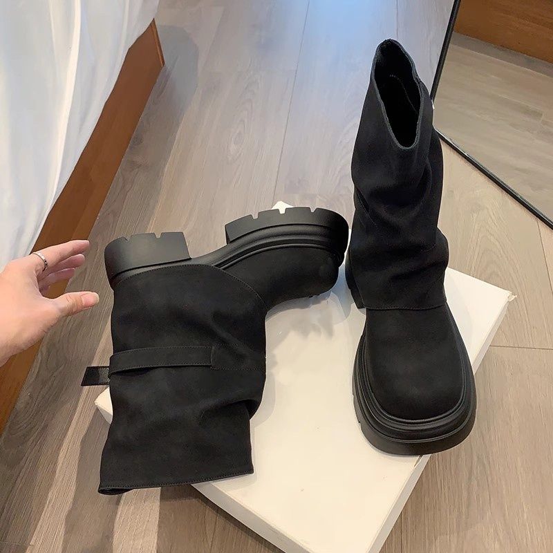 Retro Thick-soled Dr. Martens Boots For Women 2025. New Autumn And Winter Maillard Boots_vogvips.com