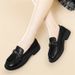 One-step-on Women's Shoes, All-matchable Black Flats_vogvips.com