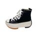 2022 Spring New For Women Korean Style Breathable Platform Versatile High-top Canvas Thick-soled Height-increasing_vogvips.com