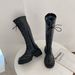 White Long Women 2022 New Autumn High Tube Martin For Petite Thick Sole Over-the-Knee Riding Boots_vogvips.com