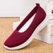 2025 New Old Beijing Cloth Foreign Trade Flat Fly Knit Women, Spring Autumn Slip-On Shoes For Middle-Aged And Elderly_vogvips.com