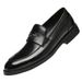 Dress Casual Shoes Leather Shoes Men's Round Head Shallow Mouth Foot Set_vogvips.com