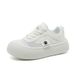 Clearance XT123 New White Shoes For Women 2025 Spring And Summer Mesh Sports Shoes Breathable Sneakers Thick Sole Height Increase_vogvips.com