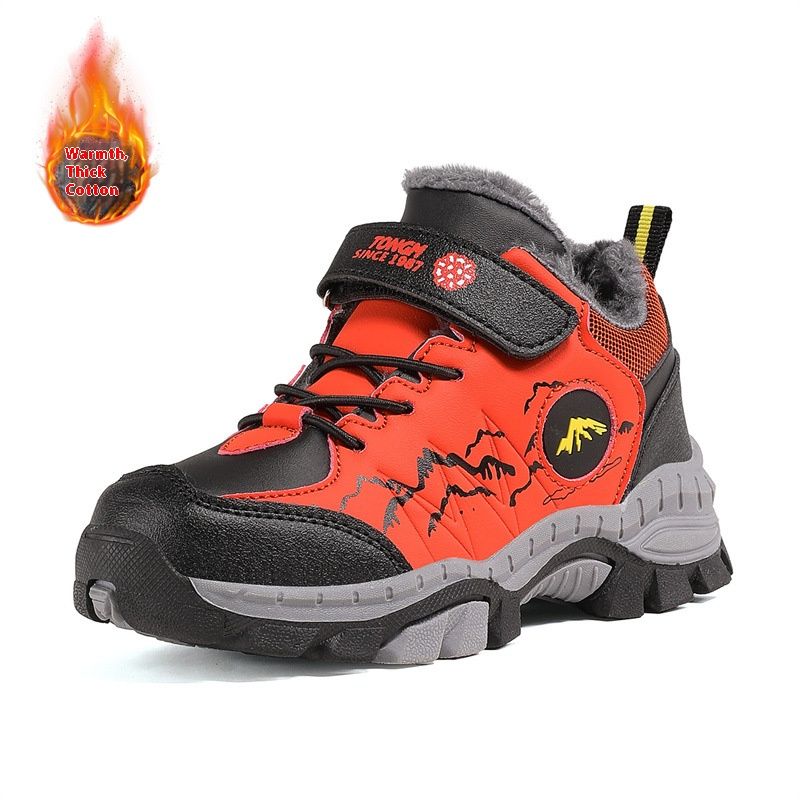 Thermal Winter Boots For Kids - Insulated Snow Shoes With Thick Sole, Water-Resistant & Non-Slip, Outdoor Hiking Shoes For Boys (13-16 Years)_vogvips.com