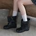 Designer Bow Tie, Pig Snout, Soft-soled, Wide-leg, Slim-fit, High-top, Knight-style, Short Boots For Women._vogvips.com