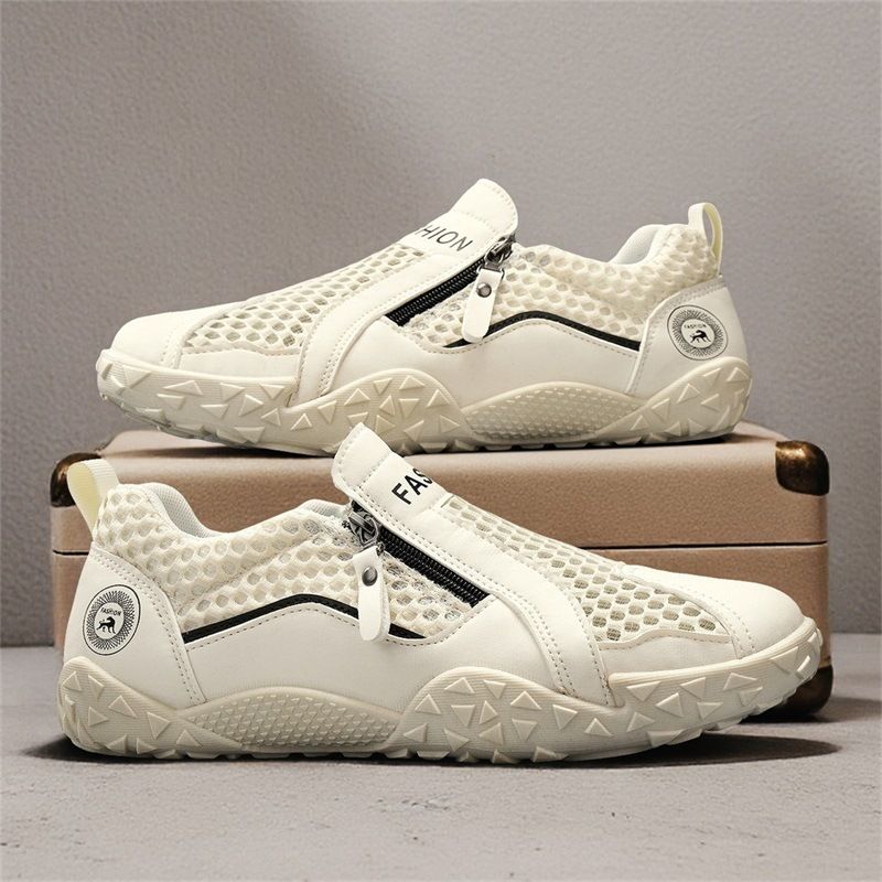 2026 New Trendy Men's Summer Non-Slip Fly-Knit Mesh Soft Sole Slip-On Casual Sneakers Breathable Work Shoes_vogvips.com