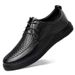 Inner Height Increase Cm Men's Casual Leather Shoes With Cotton Thermal Pattern Lace-up Hole Shoes Staff Shoes_vogvips.com