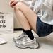 Paris Dad Women's Autumn New Style Mesh Breathable Lace Thick Bottom Sponge Cake Casual Trendy Sports Shoes_vogvips.com