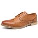 Euro Step Spring Brogue Korean Version British Style Trendy Breathable Business Men's Wedding Hairstylist Formal Leather Shoes_vogvips.com