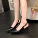 Summer Pointed Toe Women Sandals Fashion Mid Heels Stripper Ladi Elegant Banquet Slingbacks Mul Party Drs_vogvips.com