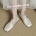 Cameido Women's French Vintage Square Toe Mary Janes Chunky Heel Spring Knitted One - Strap Buckle Deep - Mouth Shoes_vogvips.com