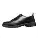 Spring And Summer Leather Low-top Casual Versatile Men's Black Work Waterproof Korean Style Business Shoes Men_vogvips.com