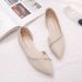 Pointed Single Shoes Women's Flat Bottom Shallow Mouth Soft Sole Work Shoes Ladyshoes Temperament Women's Doudou Shoes_vogvips.com