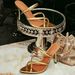 Gold Fashion Women's Shoes Stiletto Slip-On Pointed Toe Decorative Simple High Heel Sandals_vogvips.com