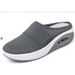 2025 Summer Heel Free One Step Women's Sneakers Lazy Large Thick Soled Shoes Mesh Breathable Half Slippers For Women_vogvips.com
