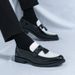 New Fashion Genuine Leather Tassel Business Casual Loafer Shoes For Men Black Business Formal Leather Shoes For Daily Office Casual Men's Shoes For Dr_vogvips.com
