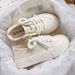 High Beauty Little White 2024 Autumn New Canvas Breathable Skirt Paired Half Dragged And One Footed Women's Shoes_vogvips.com