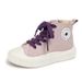 Girls' Boys' Korean Style Canvas Sneakers White mid Top Zipper Side Student Spring Autumn Trendy Athletic Shoes_vogvips.com