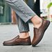 Live Broadcast Bull Leather Spring And Summer Casual Men's Shoes, Men's Loafers, Trendy Slip-On Shoes, Comfortable Genui_vogvips.com