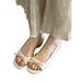 Retro Wedge Heel Bow Strap Sandals Wo, French Style, Perfect With Skirts, Square Open Toe, Stunning High Heels For_vogvips.com