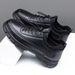 New Trend Business Casual Soft Sole Breathable Lightweight Korean Style British Leather Men's Shoes_vogvips.com