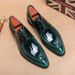 New Men's Brown Business Casual Derby Shoes British Style Lace-up Versatile Brock Men's Shoes Black Suit Banquet Dress Groom Wedding Shoes_vogvips.com