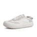 Little White Women's Summer Ice Silk Canvas Face Breathable Leisure Big Headed Lace Up Flat Bottom Sports Youth Student_vogvips.com