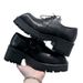 Flat-soled, Unique Design, Thick-soled Men's Square-toed Leather Trendy Korean Style, Versatile Business Casual Derby_vogvips.com