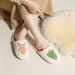 Halluci Christmas Series Gingerbread Man Indoor Cotton Non-Slip Rubber Sole Slippers For Women Cartoon Home Use_vogvips.com