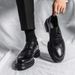 Euro Step Brogue Leather For Men, Formal Business High-End Sense, Height Increasing Casual Suit Shoes, Wedding Groom Shoes_vogvips.com
