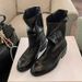 Grape Mom Same Style, Burke Road~ Leather V-mouth Western Boots Thick Heel Short Boots Women's Desert Boots 2025 Autumn And Winter_vogvips.com