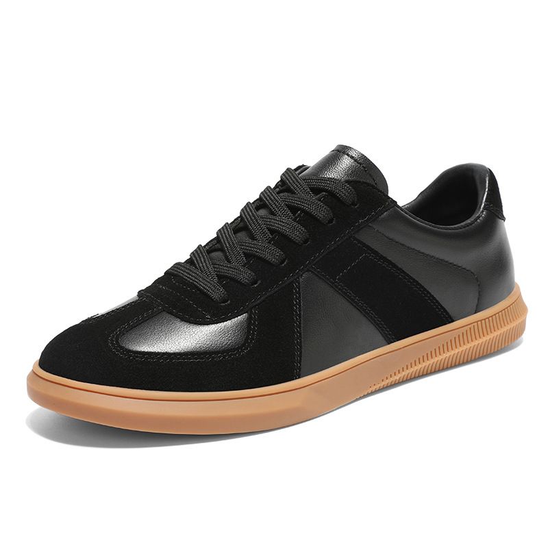 Men's Shoes Casual Board Shoes Boys Little White Shoes German Training Shoes Retro Leather German Training Shoes Men_vogvips.com