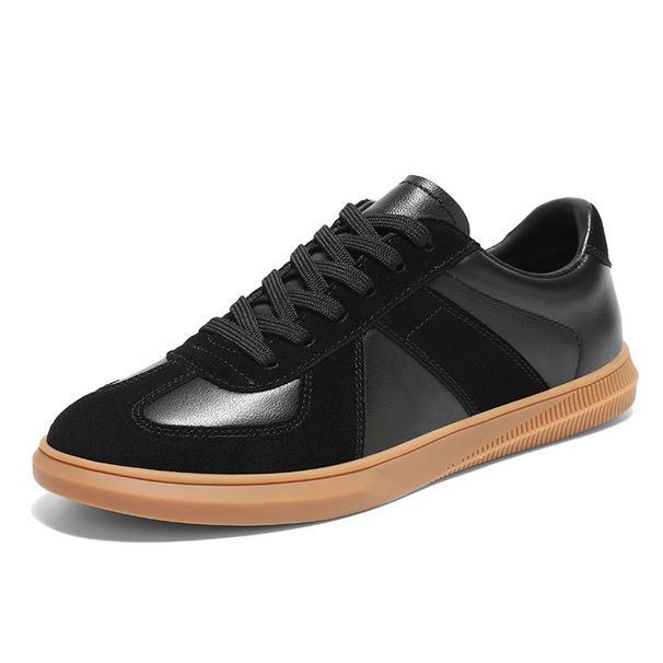 Men's Shoes Casual Board Shoes Boys Little White Shoes German Training Shoes Retro Leather German Training Shoes Men_vogvips.com